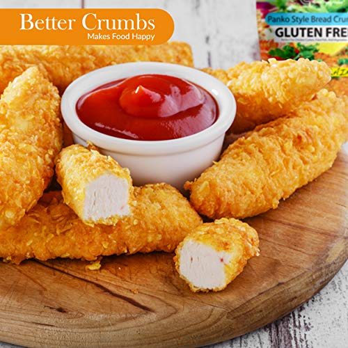 Better Crumbs Panko Bread Crumbs | Original And Italian Herb Variety Pack | Air Baked Gluten Free Kosher Certified Panko Bread Crumbs | Resealable Packaging 10Oz [Pack Of 2] (Italian Herb & Plain) #TOP5