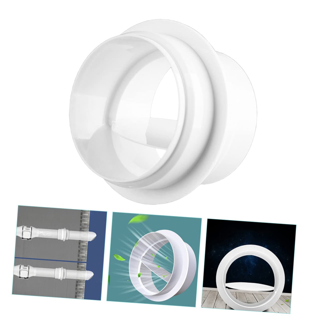 Tofficu 5 Stück Duct Connector mit Rückflussverhinderer Material Einfache Installation für Klimaanlagen und Abluftventilatoren Effektiver Luftstromblocker für Gewerbliche und Private