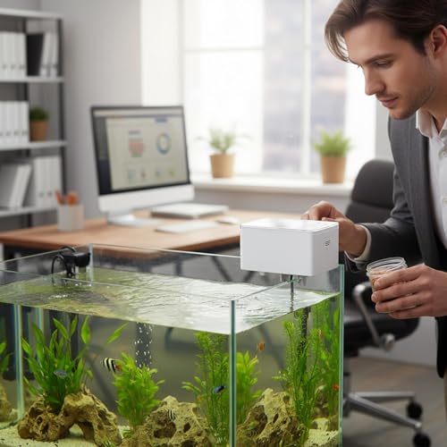 Alimentador automático de peces resistente y programable para dosificación exacta a pilas 6