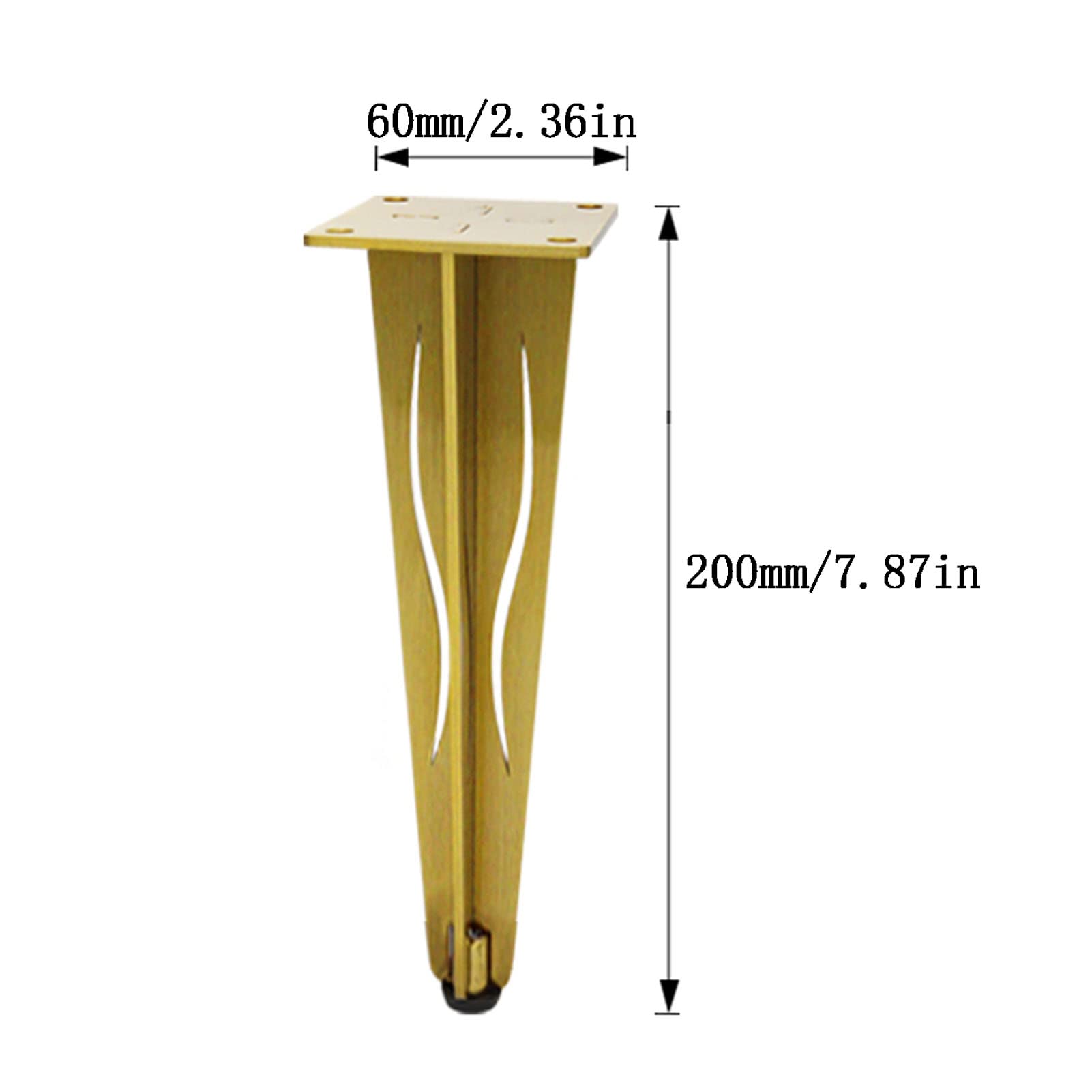 Nóżki wymienne o regulowanej wysokości do różnych typów mebli(Gold,200mm/7.87in)