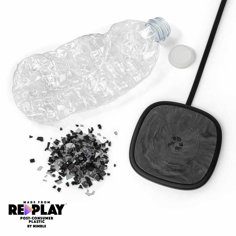 Nimble Apollo Wireless Charging Pad, 15W Fast Charging Pad for iPhone 16/15/14/13/SE/12 Series Pro Max Plus Samsung Galaxy S24/S23/S22 Series AirPods Pro and More, with USB-C Cable (No AC Adapter)