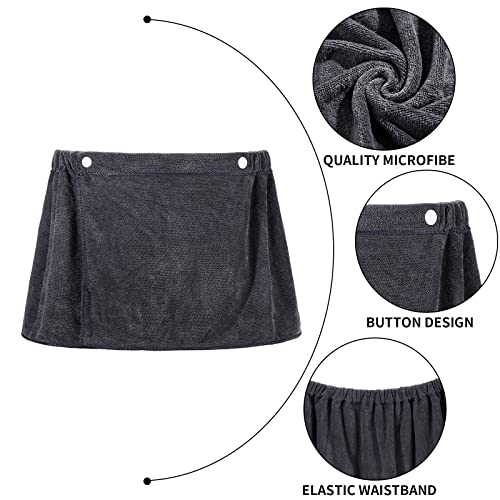 Men's Shower Wrap - Soft Microfiber Towel Wrap with Snap Closure
