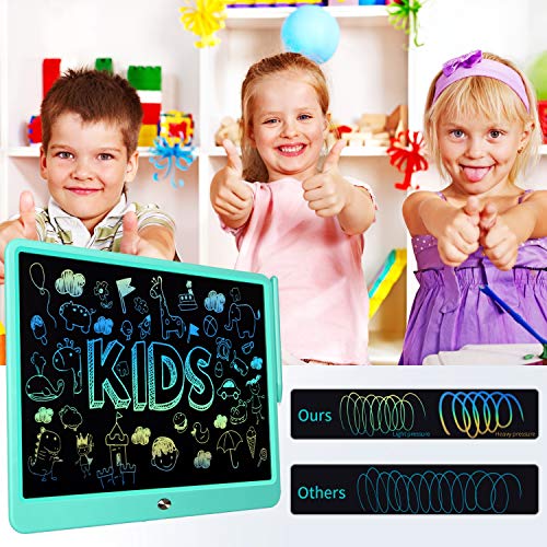 TIMMY LCD Writing Tablet Drawing Board, 15 Inch Writing Tablet Colorful Doodle Pad for Kids, Kids Early Educational Drawing Tablet Learing Toys for 2 3 4 5 6 Years Old Boys and Girls Gifts (Blue)