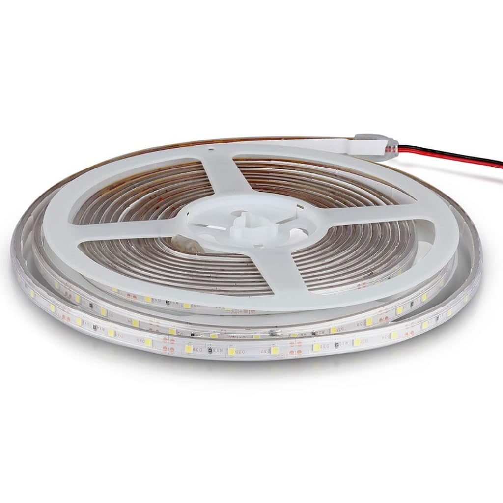 V-TAC VT-3528 Strip LED 5Mt SMD3528 3,6W/m 60 LED/m 12V 6500K IP65 8mm - 212031