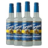 Torani Sugar Free Peppermint Flavored Drink Syrup, 25.4 fl oz (Pack of 4)
