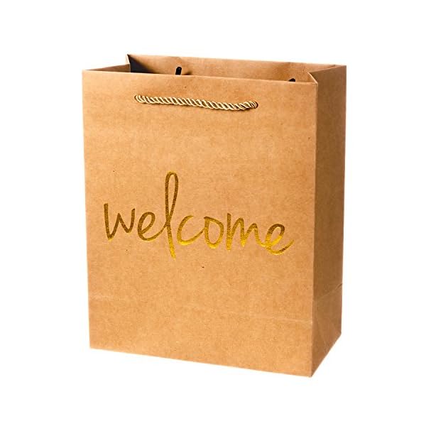 Crisky - Bolsas de regalo de bienvenida (25 unidades, 10 x 8 x 10 pulgadas)