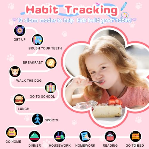 Image of 4G Kids Smart Watch - Smartwatch for Kids with Call SOS Music Camera Video Alarm Pedometer Calculator Stopwatch Educational Games, Smart Watch Phone with SIM Card for Boys Girls Ages 4-12(Pink)