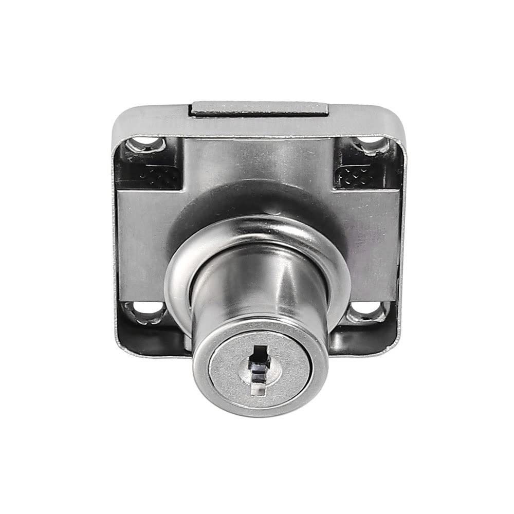 Lot de 8 serrures d'armoire, de porte, de tiroir, de boîte aux lettres, serrures de sécurité pour meubles, serrure de sécurité en acier laminé à froid + alliage, petit cadeau