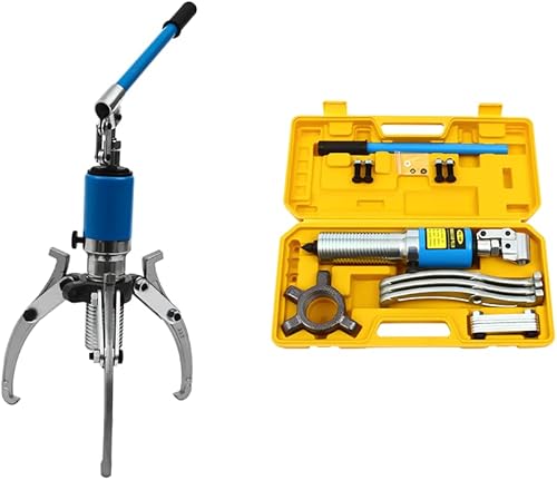 Fetcoi Extractor de engranajes hidráulicos de 10 toneladas, 3 en 1 manual de tres mandíbulas hidráulico de rueda de rodamiento separador para