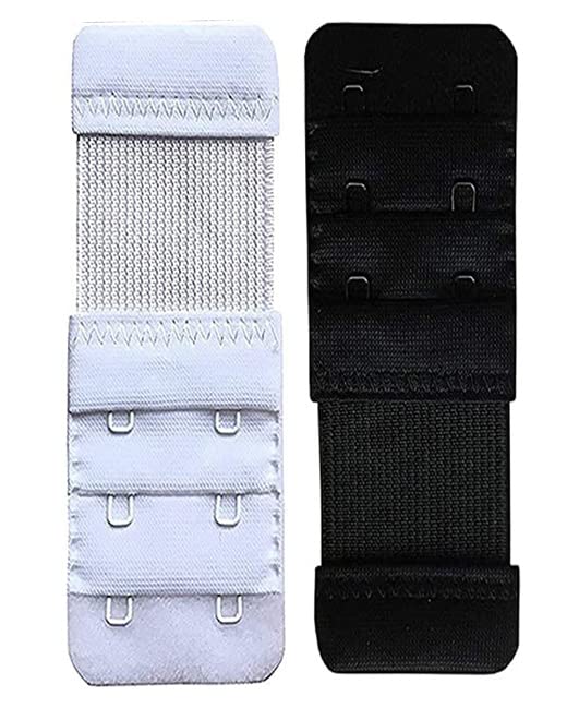 Bra Hook Extender-2 Hook - 3 Rows (with Extra Elastic) Save Your Bra Increase WHITE,BLACK COLORS-image-26