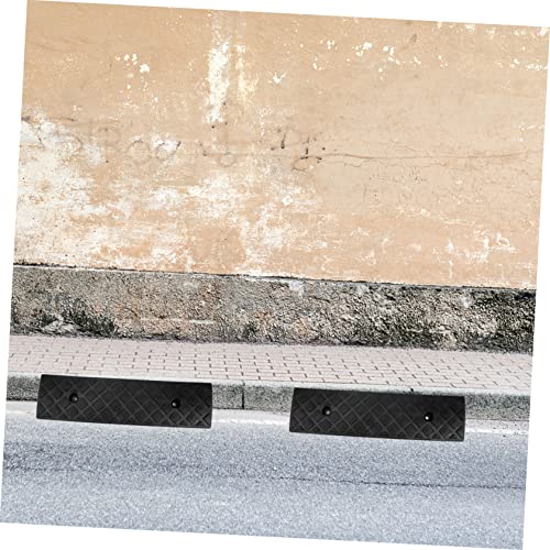 Rampa para bordillo de entrada pesada de plástico BESTYASH con tornillos, antideslizante, para exteriores, para automóviles, motocicletas y bicicletas, apta para garajes, muelles de carga, aceras y estacionamientos miniatura 6