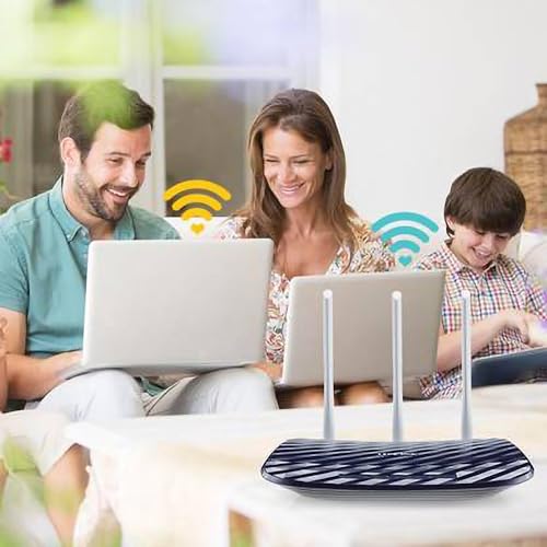 Image of TP-Link AC750 Dual Band Wireless Cable Router, 4 10 /100 LAN + 10 /100 WAN Ports, Support Guest Network and Parental Control, 750Mbps Speed Wi-Fi, 3 Antennas (Archer C20) Blue, 5 GHz