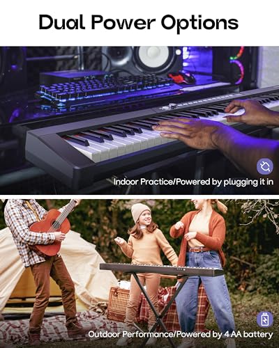 Starfavor 88 key keyboard piano, Compact Portable Digital Piano with Semi Weighted 88 Keys, Electric Piano Keyboard Set for Beginners with Stand, Large Headphones, Sustain Pedal, Carrying Piano Case 7 Starfavor 88 key keyboard piano, Compact Portable Digital Piano with Semi Weighted 88 Keys, Electric Piano Keyboard Set for Beginners with Stand, Large Headphones, Sustain Pedal, Carrying Piano Case - Image 5