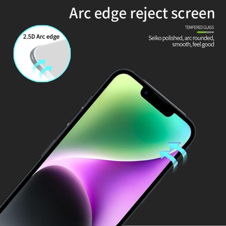 Image of Tempered Glass Screen Protector Compatible for iPhone with Edge to Edge Coverage - Case Friendly, Anti-scratch (1, iPhone 14)