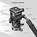 NEEWER Tripod Fluid Head with +/-10° Leveling Base(37mm Dia.), Metal Pan Tilt Head with Arca Type QR Plate, Telescopic Handle for Compact Video Camera DSLR Camera, Max Load 8.8lb/4kg, GM27