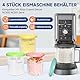 Yoassi 4 Stück Creami Behälter für Ninja Creami Deluxe Pints, Eisbehälter kompatibel mit NC501, NC500 Serie, Ice Cream Maker Eismaschine Creami Zubehör mit Deckel, spülmaschinenfest