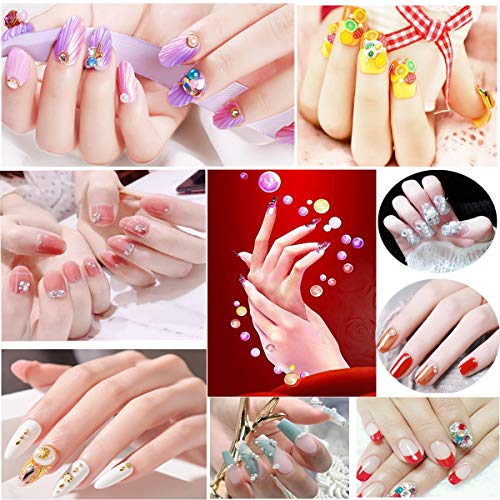 8 Schachteln Set mit Strasssteinen für Nägel Nail Art Strass â mehrfarbig, Obstscheiben, Kristalle, Perlen, Edelsteine, Schmuck, Pailetten, Kristalle, Perlen – Bild 8