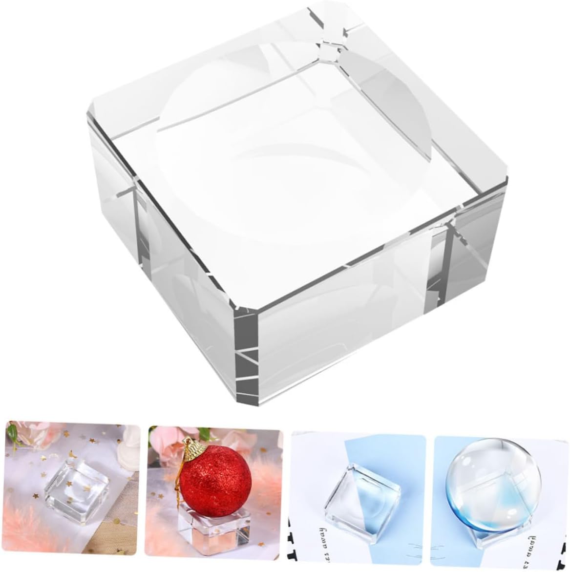 2pcs Decorative Crystal Ball Stand Elegant Display Base for for Home Office Decor Stable Holder for Special Occasions