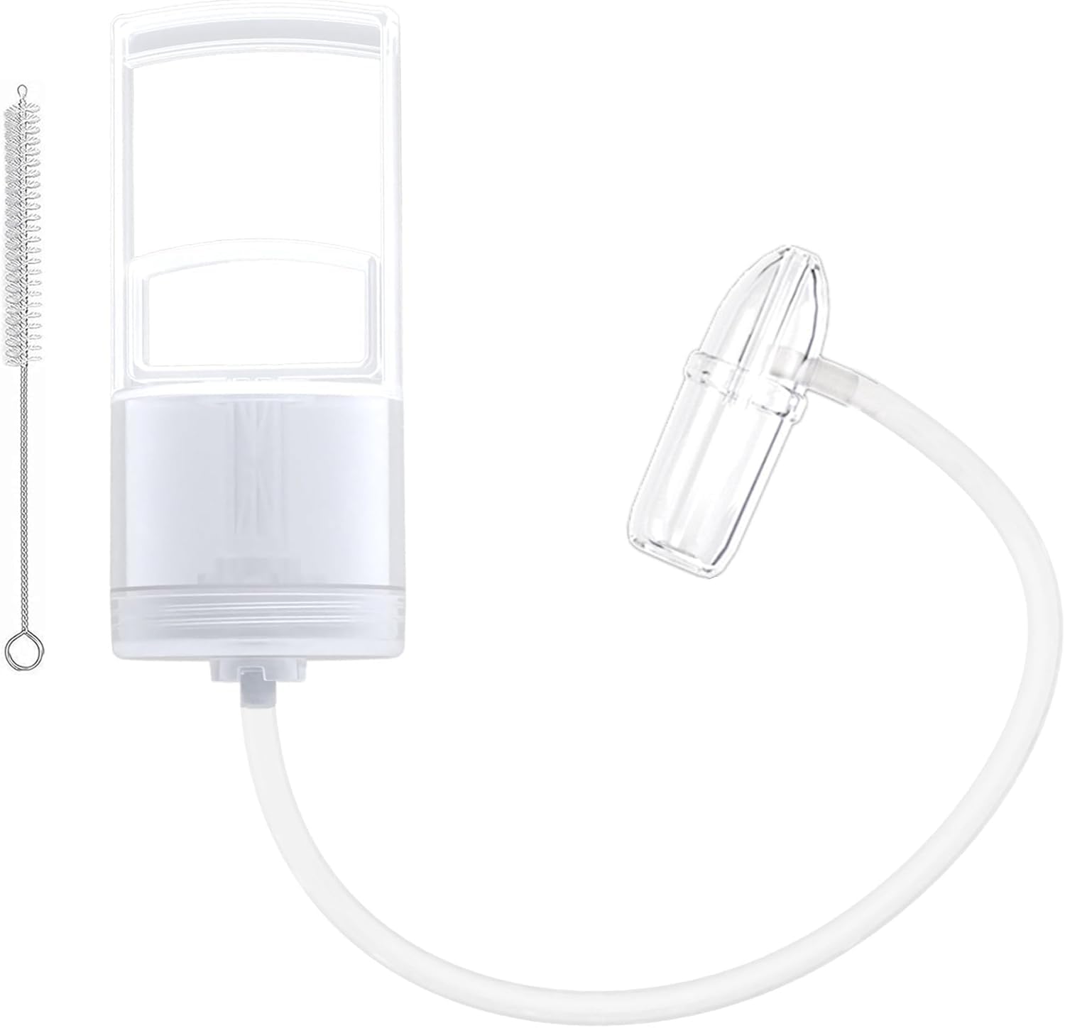 Baby Nasensauger, Tragbarer Handsauger Nasensauger, Leicht zu bedienen, Weicher Silikon-Nasenreiniger für Baby-Kleinkind, Unterdruck-Prinzip (White)