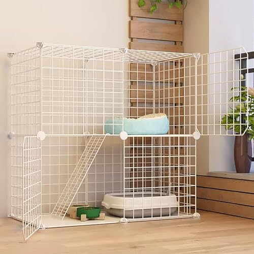 Cage pour chat appartement avec rampe d'accès et accessoires