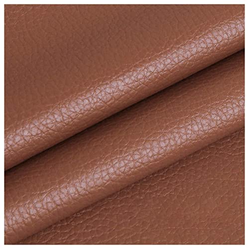 AnnDZ Braun Kunstleder-Bettwäsche 140x100cm PU Kunstleder Vinyl Ledertuch für Polster, DIY Handwerk Haarschleife Ohrringherstellung, Taschen(Color:Braun) Cover