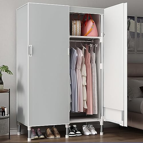 Armario ideal para dormitorio de invitados que busca organizar ropa con baldas de tela 2