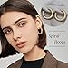 44 Pairs Gold Hoop Earrings Set for Women Multipack, Fashion Dangle Heart Statement Pearl Earrings Pack, Hypoallergenic Chunky Hoops Jewelry for Birthday Party Gift