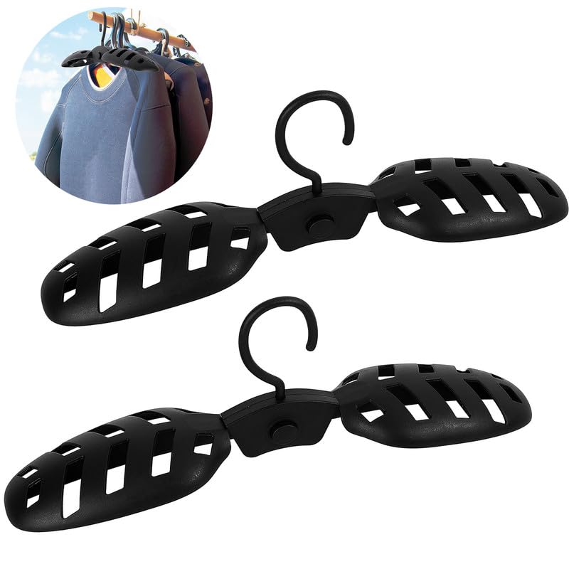 Maitys 2 Pcs Foldable Wetsuit Hanger Fast Dry Surfing Suit Folding Vented Hanger for Men Women Suit Diving Accessories