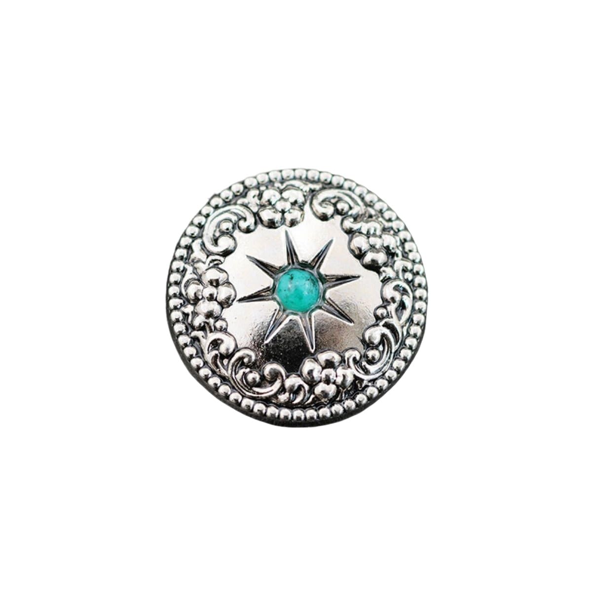 ROCKPOEM 12pcs Imitation Turquoise Buckles, Decorative Screw Back Buttons, Western Style Leather Conchos, Vintage Wallet Repair Supplies, DIY Leathercraft Accessories, Sewing Bags