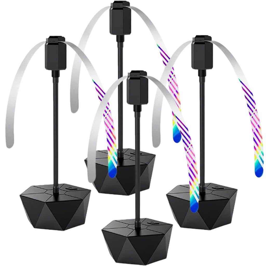 Fly Fans for Tables USB Rechargeable, Portable Fly Fan with Soft Blade, Electric Table Spinner Keep Flys Away from Your Food, Fly Repellent Fan for Outdoor Indoors Picnics (4PCS)
