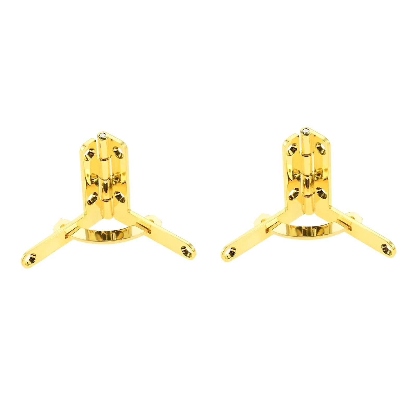 Rmwkrmogrf O Gold/Silver 90 Degree Hinges Spring Support Hinge Frame Case Wooden Furniture Hardware 2Pcs ﻿(O)