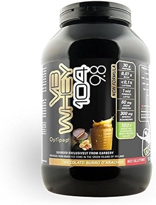 Proteine vb whey 104 9.8 net new formula 1980 g. gusto cioccolato burro d`arachidi
