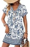 robe verte bleu azur 【Occasions adaptées】Cette robe ete femme élégante tout en étant décontractée séduit par sa coupe ample et flatteuse, confortable, sans serrer et dégageant une douce impression. Elle convient à un usage quotidien à la maison, aux rencontres entre amis au café, aux vacances à la plage, aux événements business-casual ainsi qu’aux rendez-vous romantiques. Grâce à son tissu respirant, elle se porte du printemps à l’automne et s’adapte parfaitement aux changements de saison.