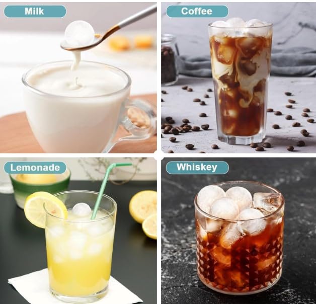Molde para cubos de hielo esféricos con tapa 2 unidades miniatura 7