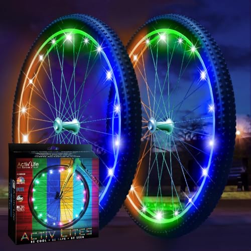 LED Bike Wheel Lights, 2-Tire Pack