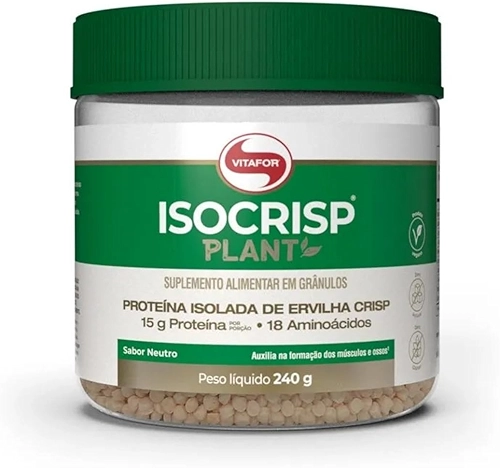 Isocrisp Plant Vegan Vitafor Proteina Isolada 240g pote