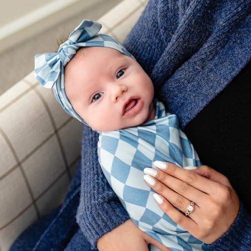 Baby Stretchy Soft Knit Headband Bow "Miles" by Copper Pearl 6