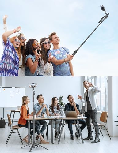 Tripé de rastreamento de rosto automático de 164 cm, rotação 360 com suporte, estabilização portátil