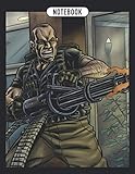 Notebook: Comic Book Style Action Notebook - Minigun - Lined Pages - White Paper (8.5 x 11 inches) for Taking Notes, Writing Memories, Stories, ... / Adventure Seekers and Adrenaline Lovers