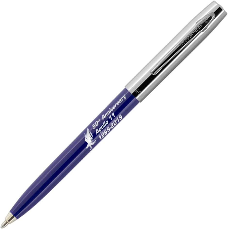 Fisher Space Pen Special Edition Apollo 11 50Th Anniversary Cap-O-Matic Space Pen, Chrome Cap,(Silver/Blue)