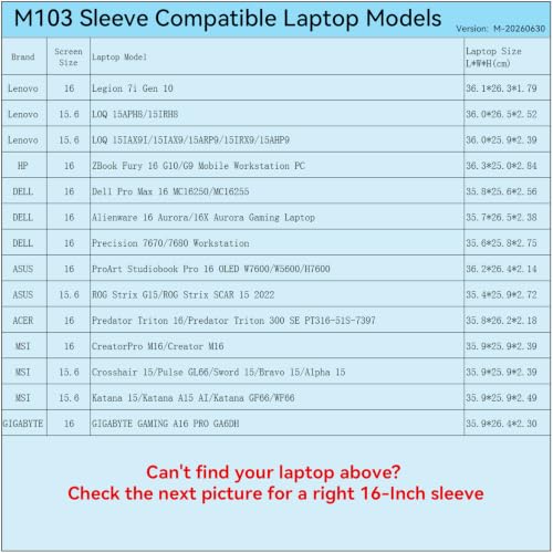 Image of Smatree M103 Hard Protective Case for 15.6 inch ASUS ROG /Lenovo /MS /HP /DELL | Compatible for ASUS ROG Strix, Lenovo LOQ, HP ZBook Fury 16, DELL Alienware /Pro Max 16, ASUS ProArt, Case (X8303)