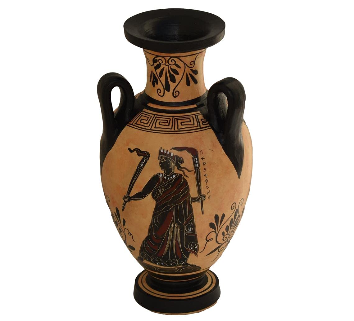 Diosa Perséphone Hades Demeter Hydria Florero Pintura Antigua Cerámica Griega
