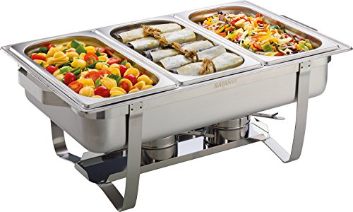 Batania 2 Chafing Dishes/Speisewärmer, 14-teilig, Gastronomiequalität, Edelstahl – Robuste Wärmebehälter für Buffet, Catering und Grillabende – Bild 6