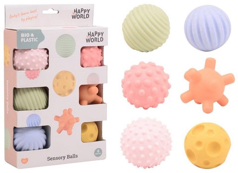 Educational Toy for Babies, 0-18 Months, Sensory and Bath Toys, Recyclable Material (Sensory Balls)