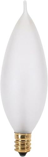 Miniatura 6 de Satco S4465 - Bombilla incandescente CA9.5 de 25 W, 212 lúmenes, blanco suave, 2700 K, base de candelabro transparente, regulable