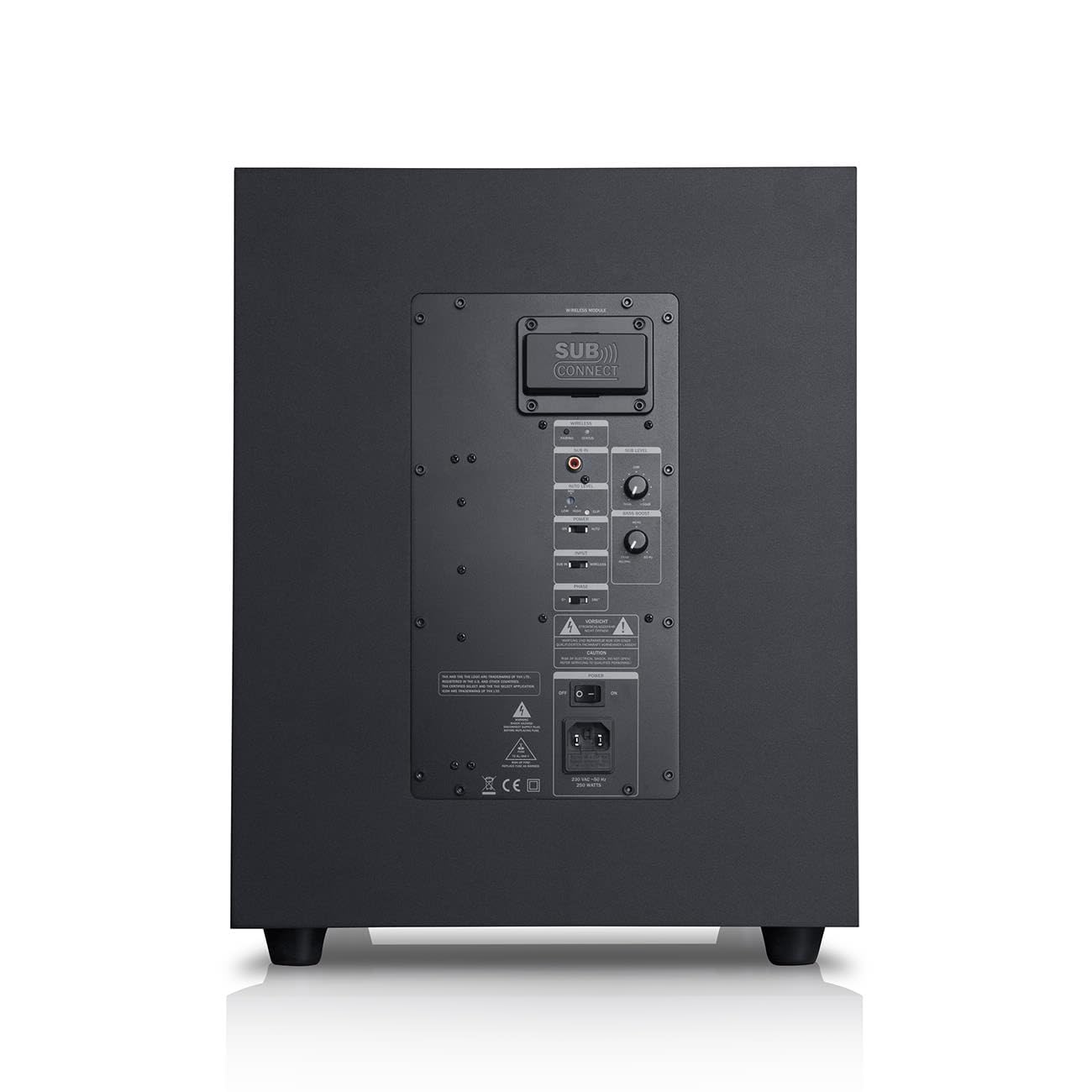 Teufel Aktiv-Subwoofer S 6000 SW - Mächtiger Subwoofer (optional kabellos), 300 mm Tieftöner, Frontfire-Prinzip - schwarz