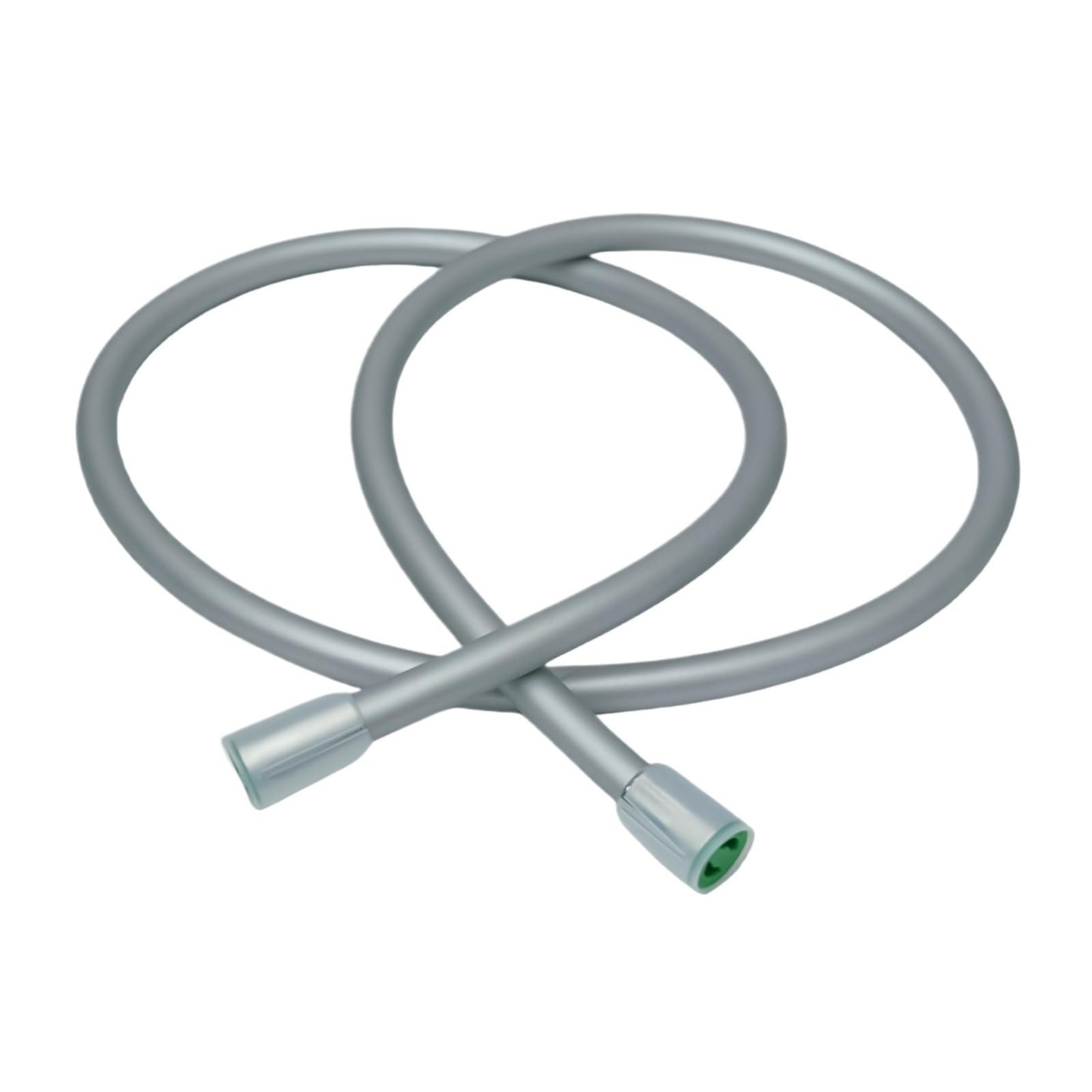 Food Grade Silicone Shower Hose Ultra-Soft 1.5/2M White Flexible Shower Head Tube Explosion-Proof Plumbing(Silver-1.2M)