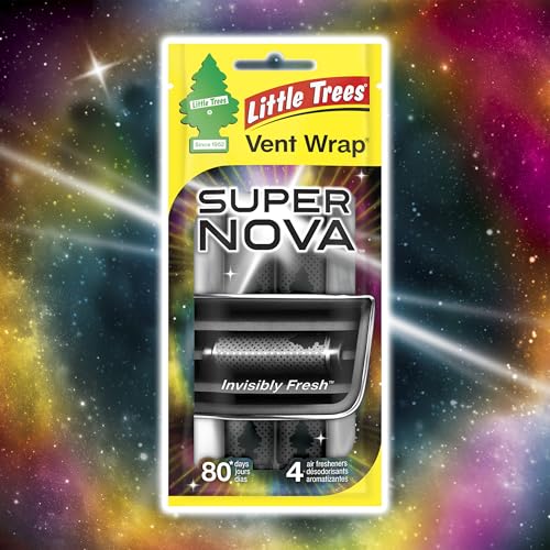 Image of LITTLE TREES Car Air Freshener | Vent Wrap Provides Long Lasting Scent, Invisibly Fresh | 16 Air Fresheners | Supernova