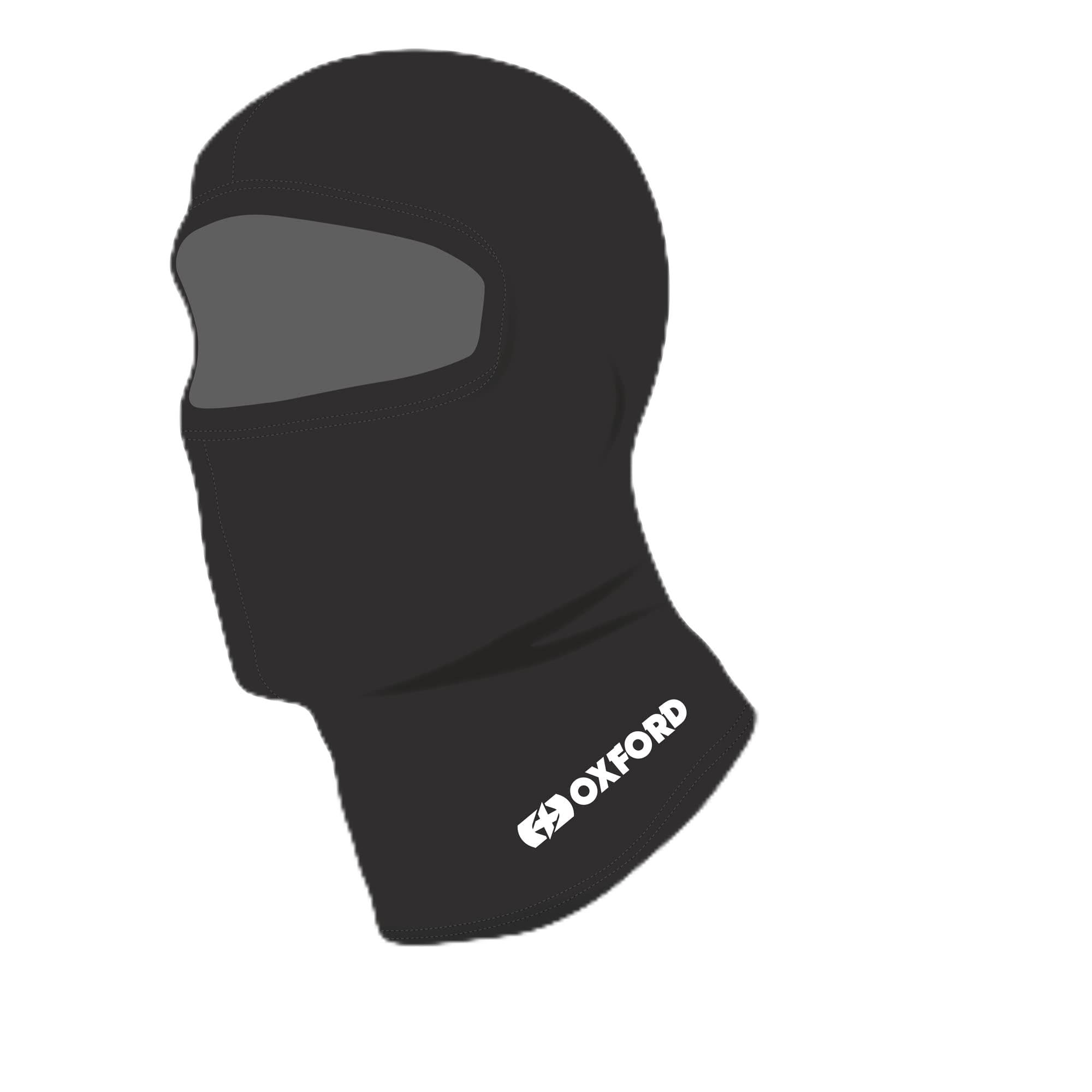 Oxford Motorcycle Balaclava WarmDry Motorbike Thermal Snood, Black