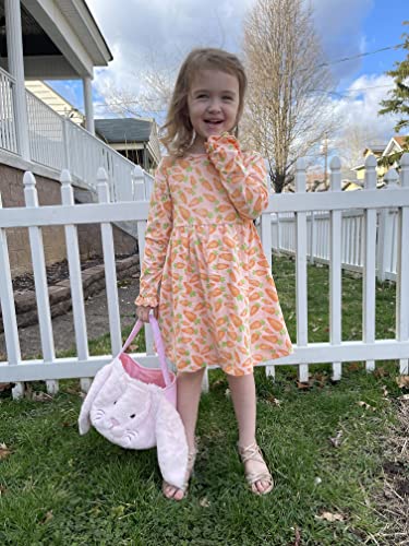 Image of Girls Long Sleeve Ruffled Dresses for Toddlers and Kids